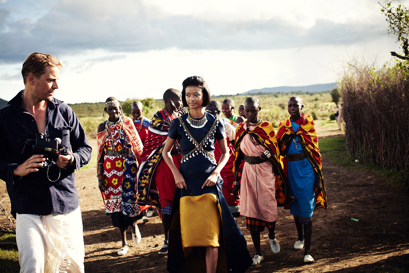 Shooting for Town & Country in Kenya.