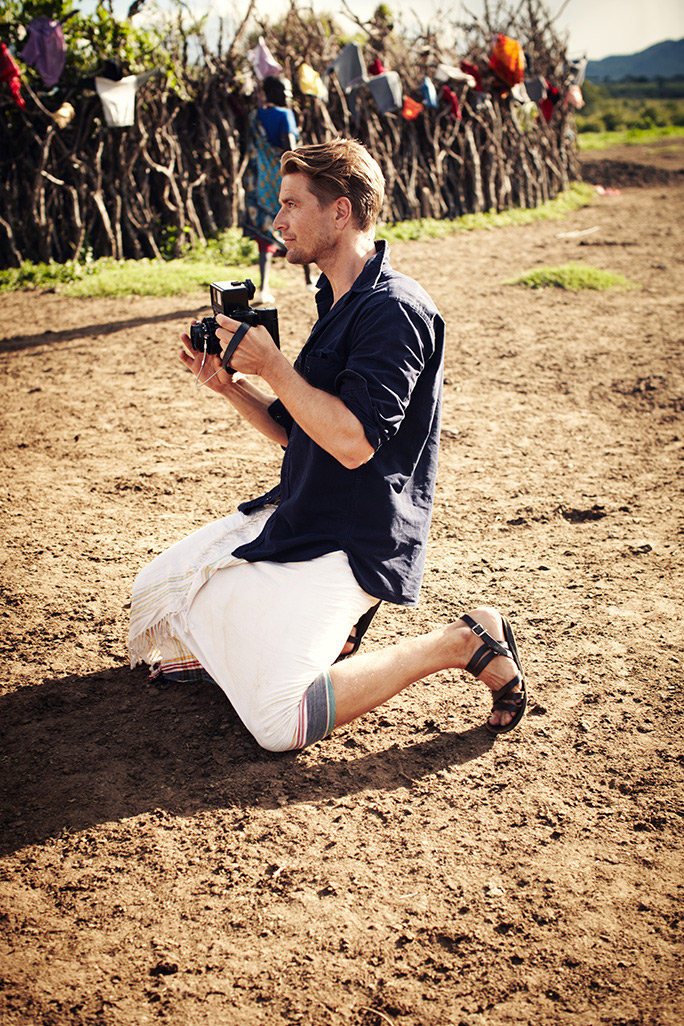 Shooting for Town & Country in Kenya.